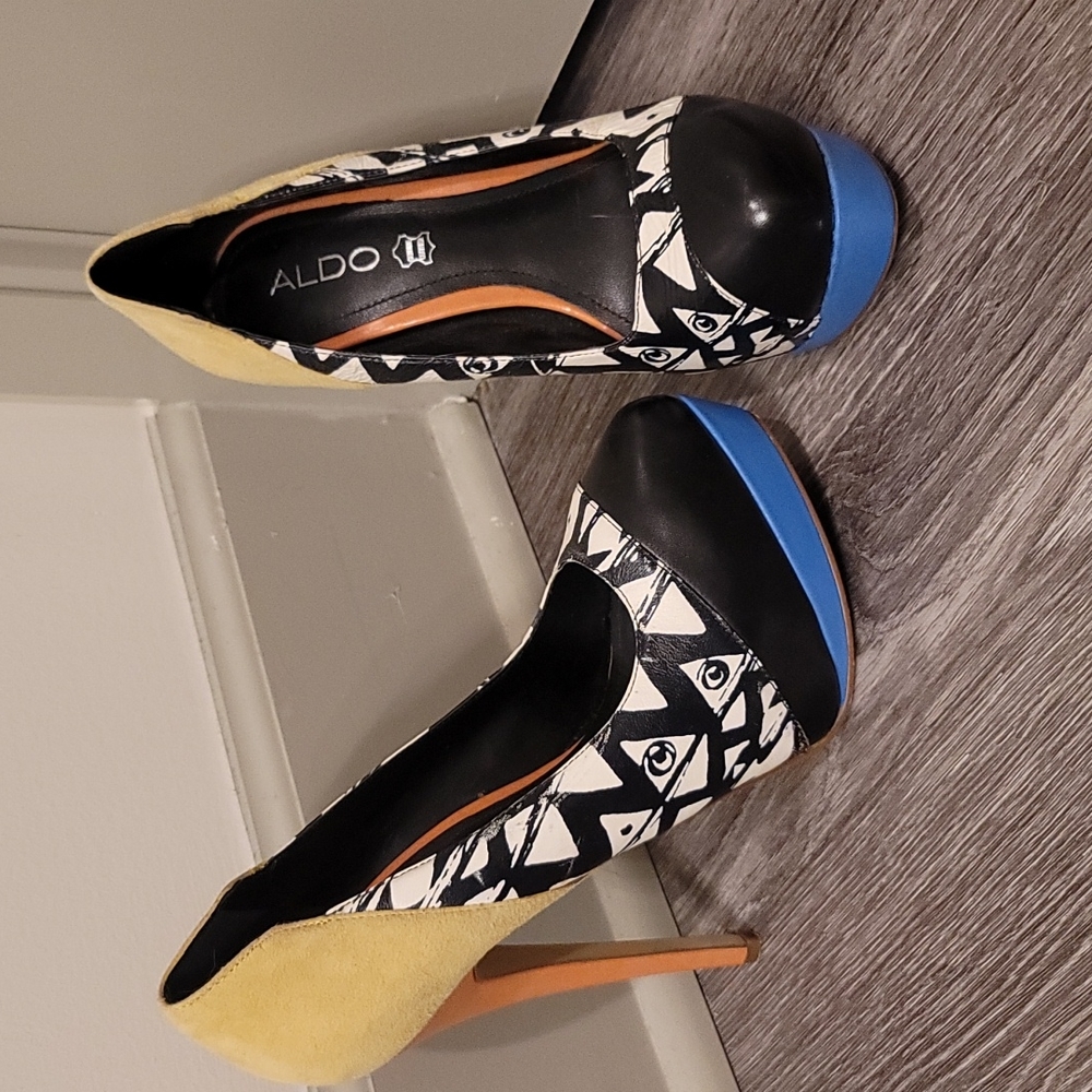 Colorful retro ALDO heels